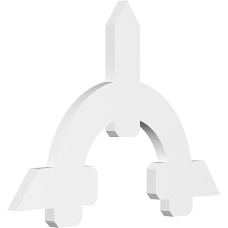 Ekena Millwork Ericson Architectural Grade PVC Gable Bracket, 48"W x 32"H x 2"D x 6"F, 16/12 Pitch GBP048X32X0206ERI00